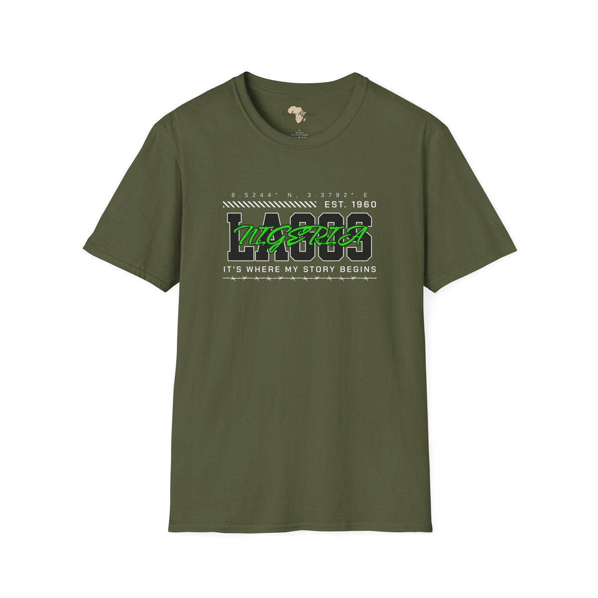 Lagos nigeria unisex softstyle tee Funky African