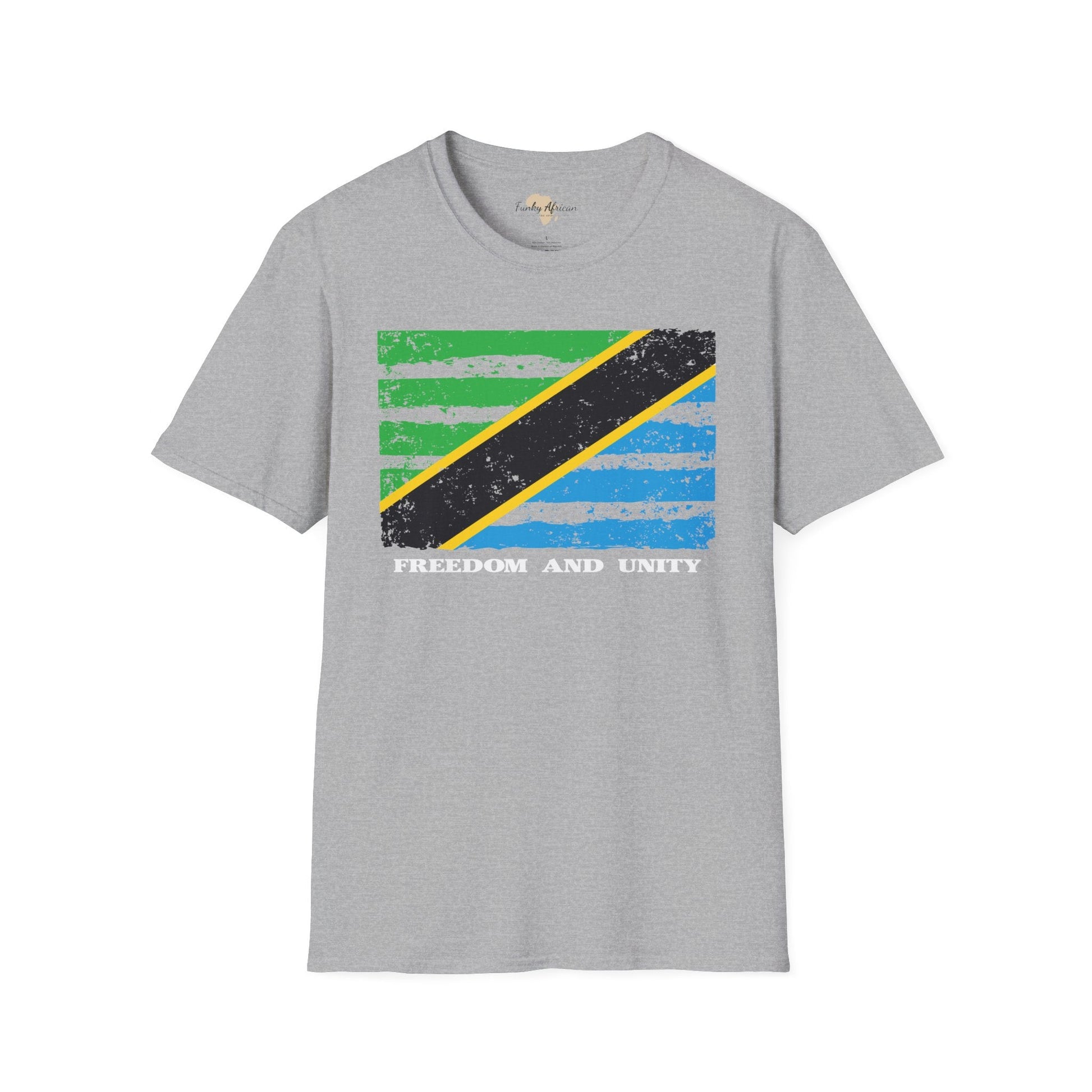 Tanzania strip unisex softstyle tee Funky African