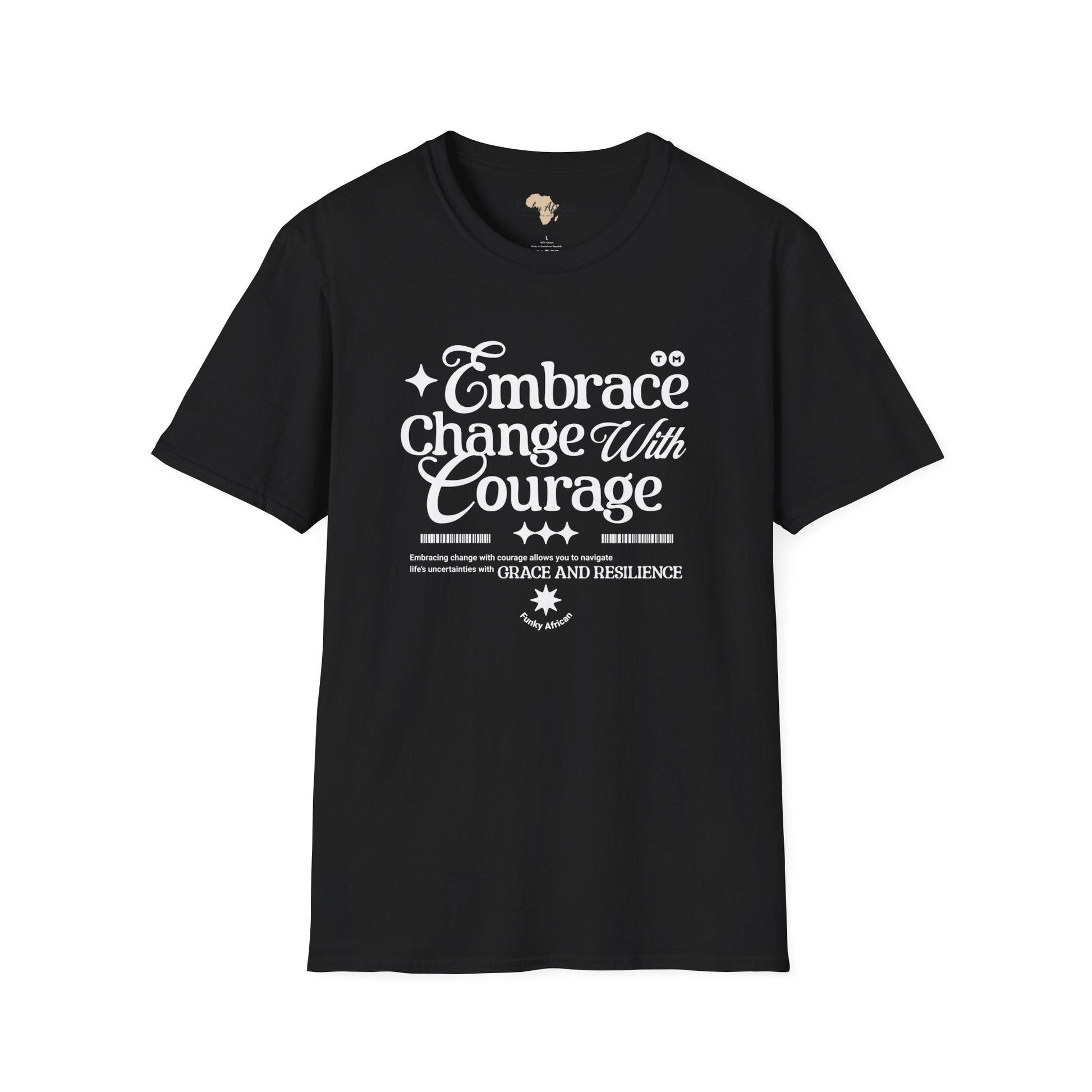Embrace change unisex softstyle tee Funky African