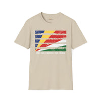 Seychelles strip unisex softstyle tee Funky African