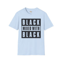 Black mixed with black unisex softstyle tee Funky African