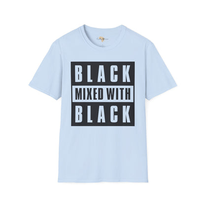 Black mixed with black unisex softstyle tee