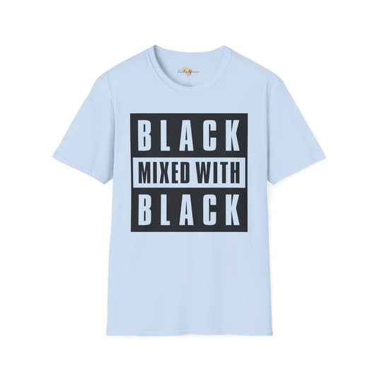 Black mixed with black unisex softstyle tee Funky African