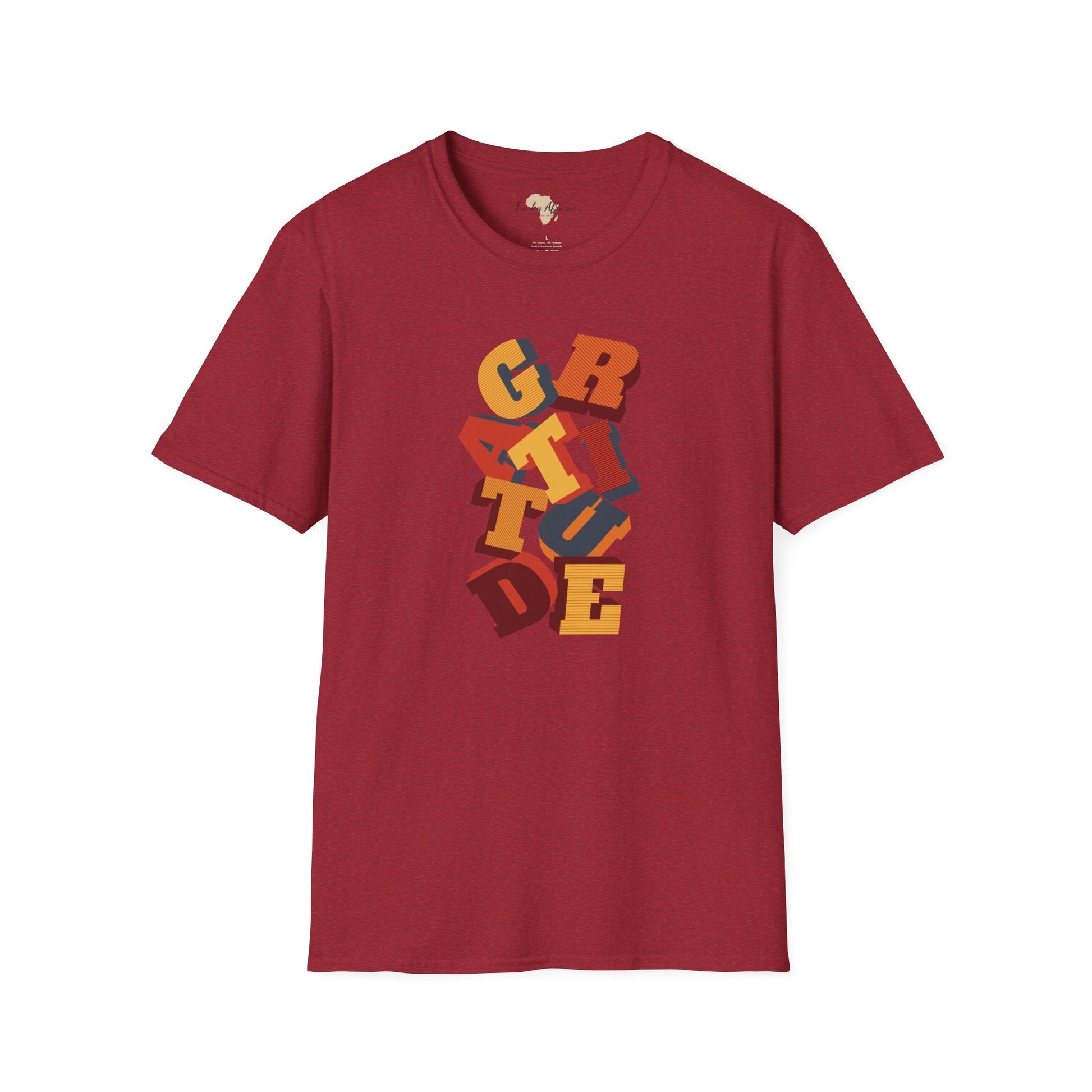 Gratitude unisex softstyle tee Funky African