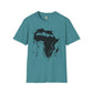 African map graffiti unisex softstyle tee Funky African