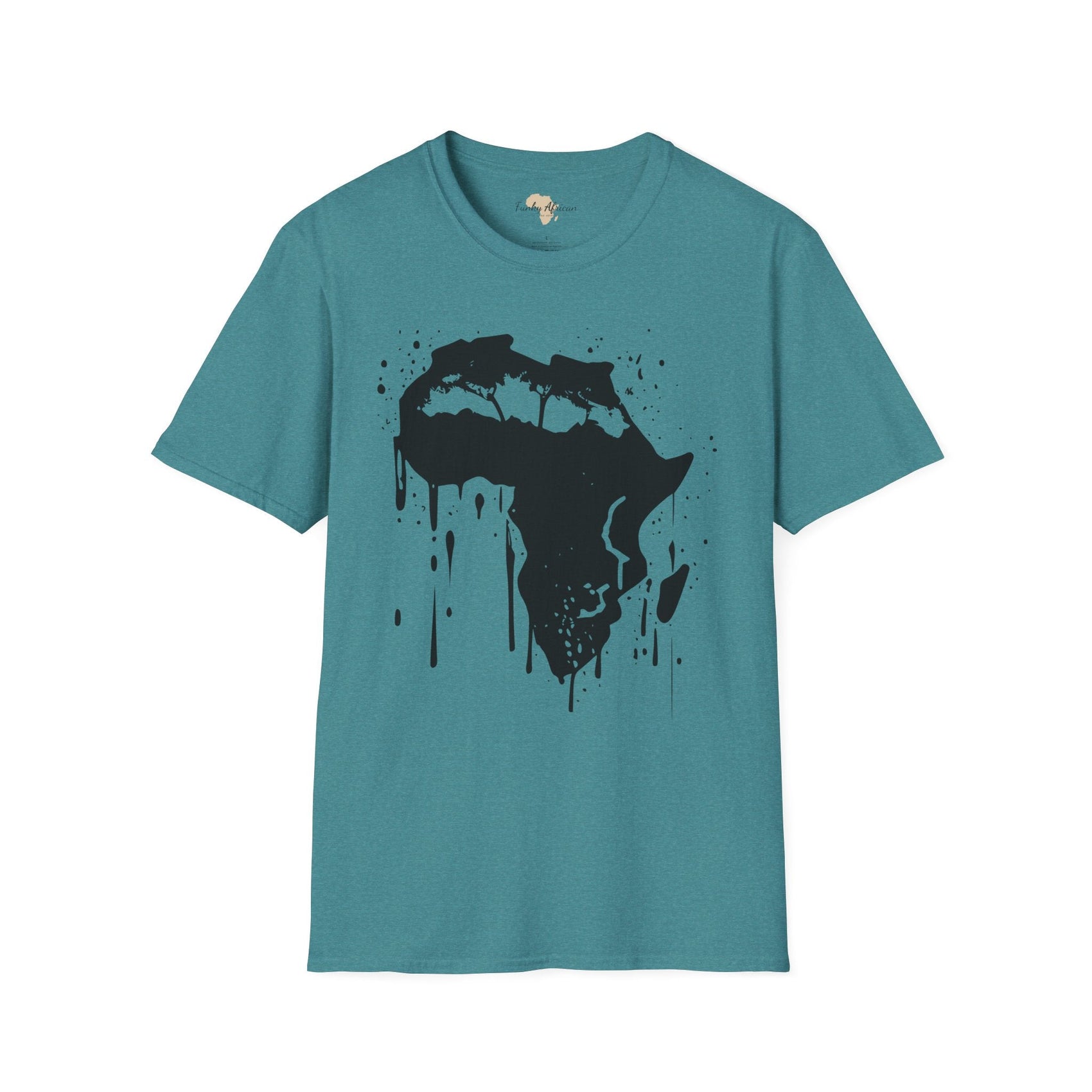 African map graffiti unisex softstyle tee Funky African