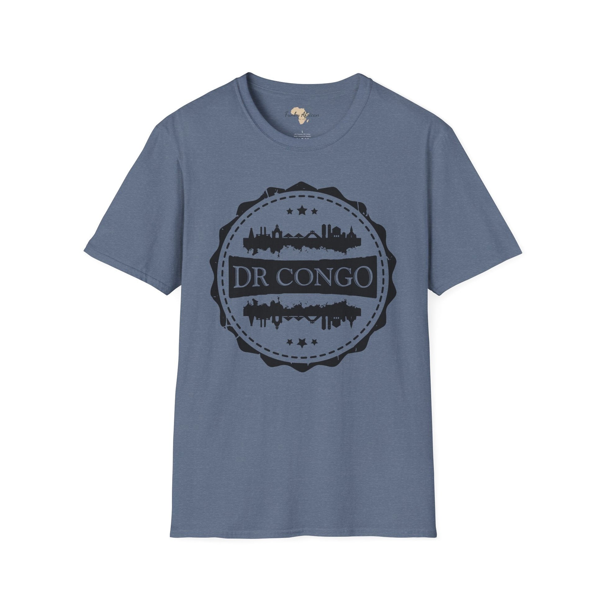 DR Congo Stamp unisex tee Funky African