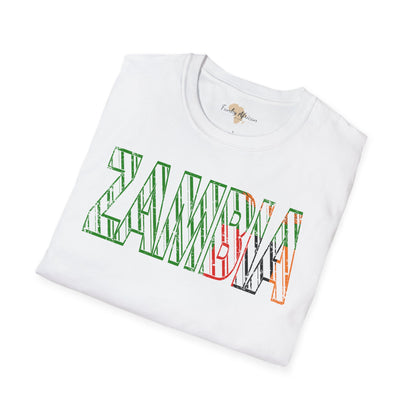 Zambia text unisex softstyle tee