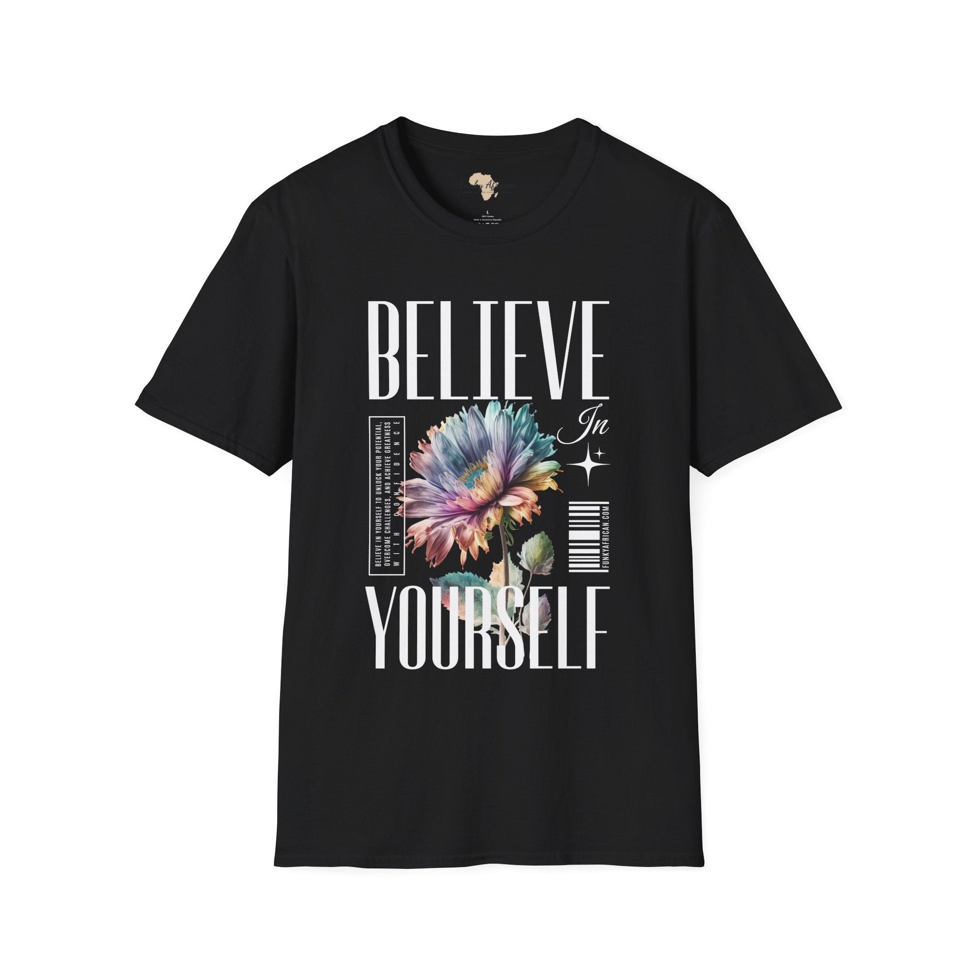 Believe in yourself unisex softstyle tee Funky African