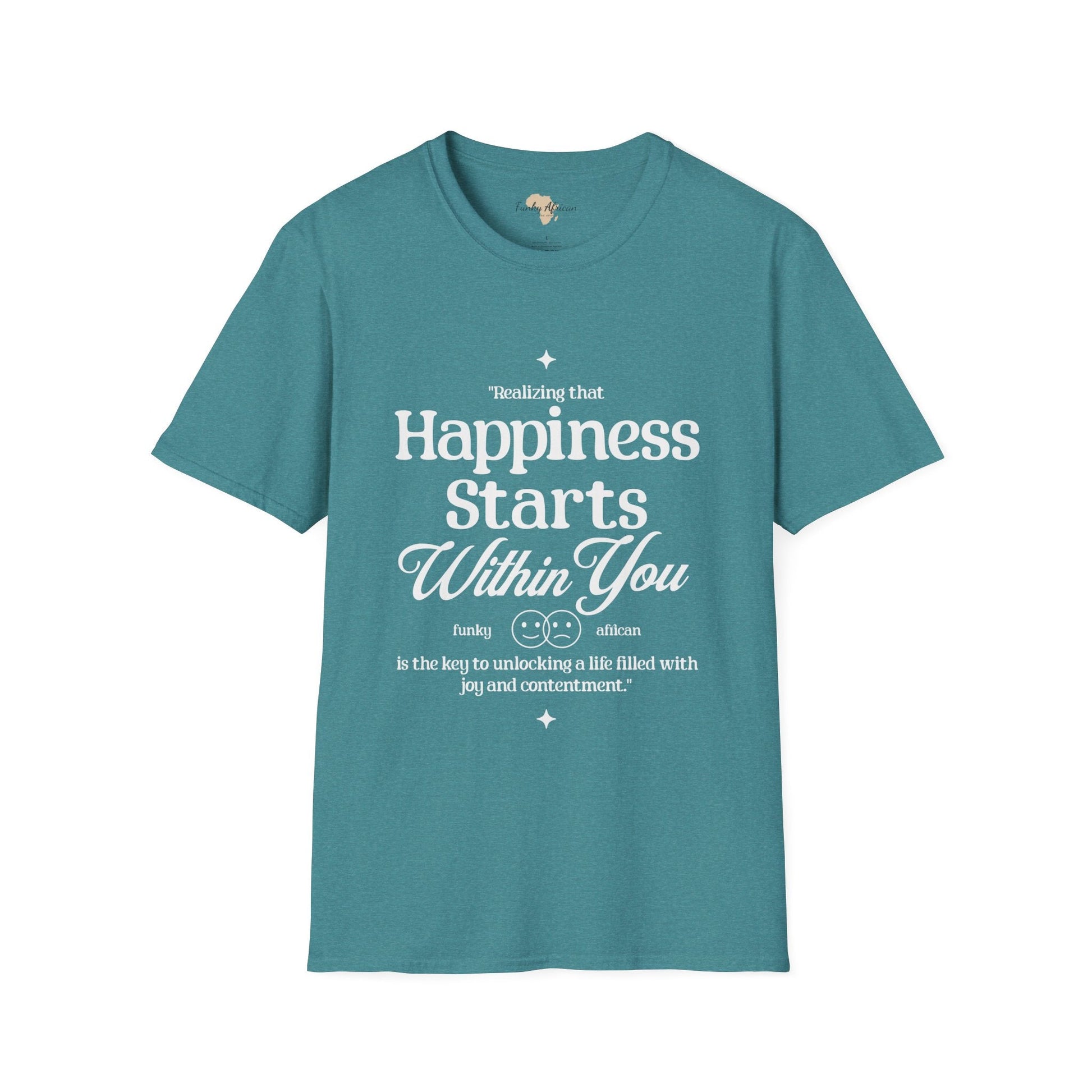 Happiness starts from within unisex softstyle tee Funky African