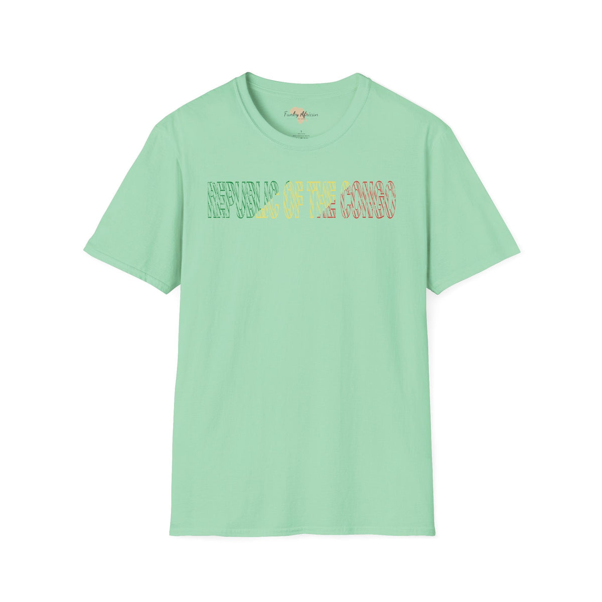Republic of the Congo text unisex softstyle tee Funky African