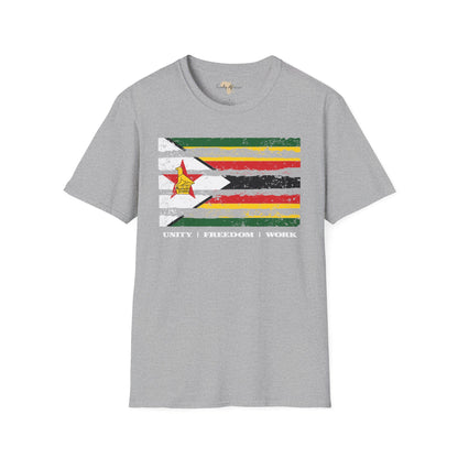 Zimbabwe strip unisex softstyle tee