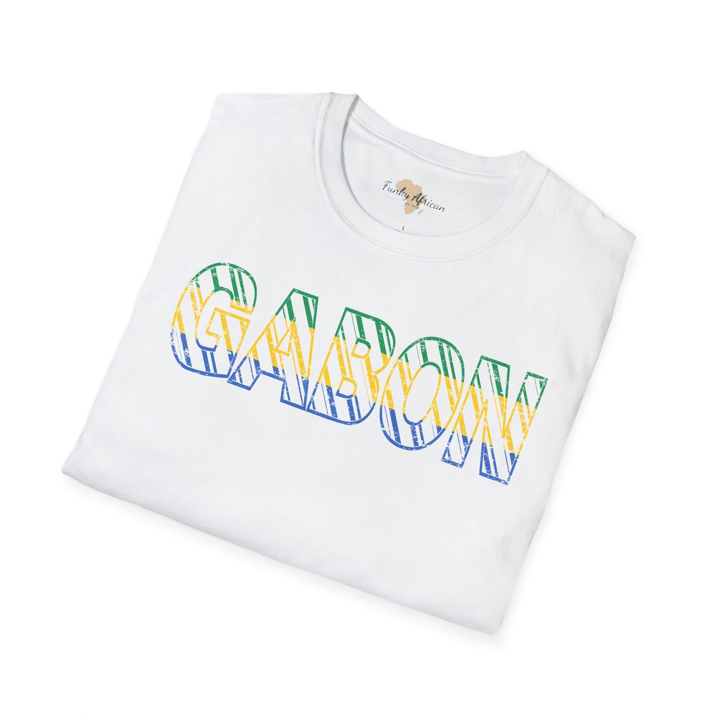 Gabon text unisex softstyle tee