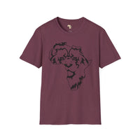 African map graffiti unisex softstyle tee Funky African