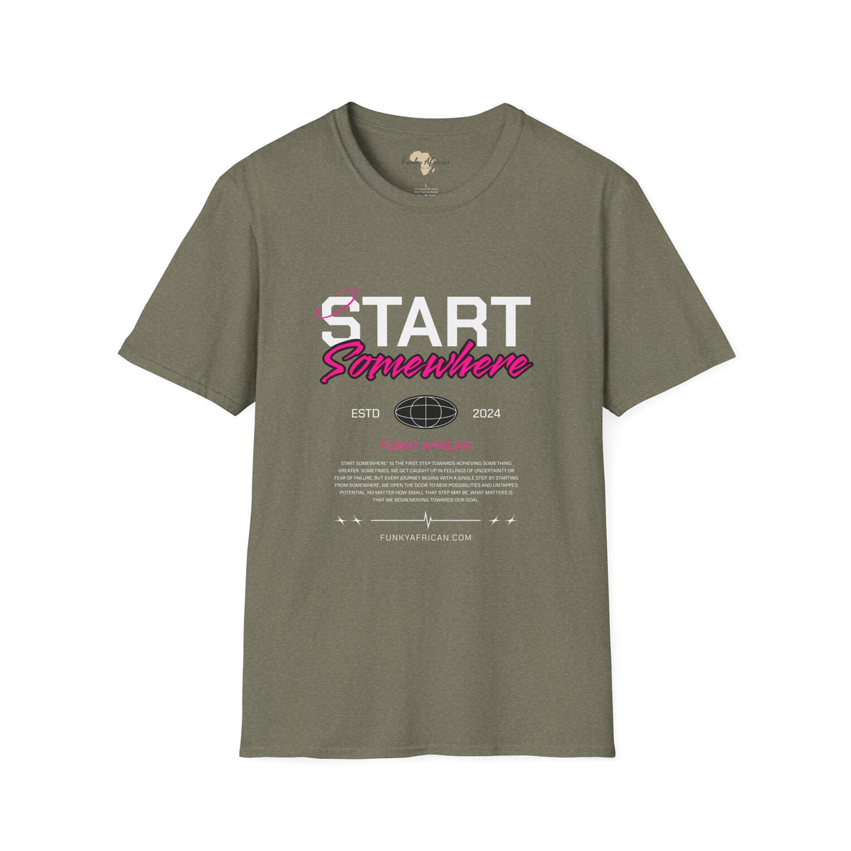 Just start unisex softstyle tee Funky African