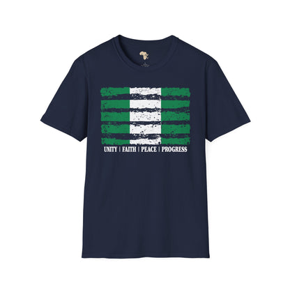 Nigeria strip unisex softstyle tee