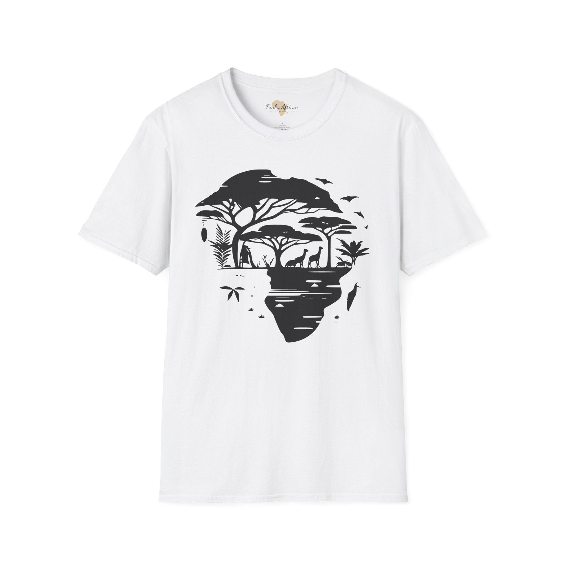 African map graffiti unisex softstyle tee Funky African
