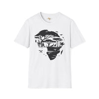 African map graffiti unisex softstyle tee Funky African