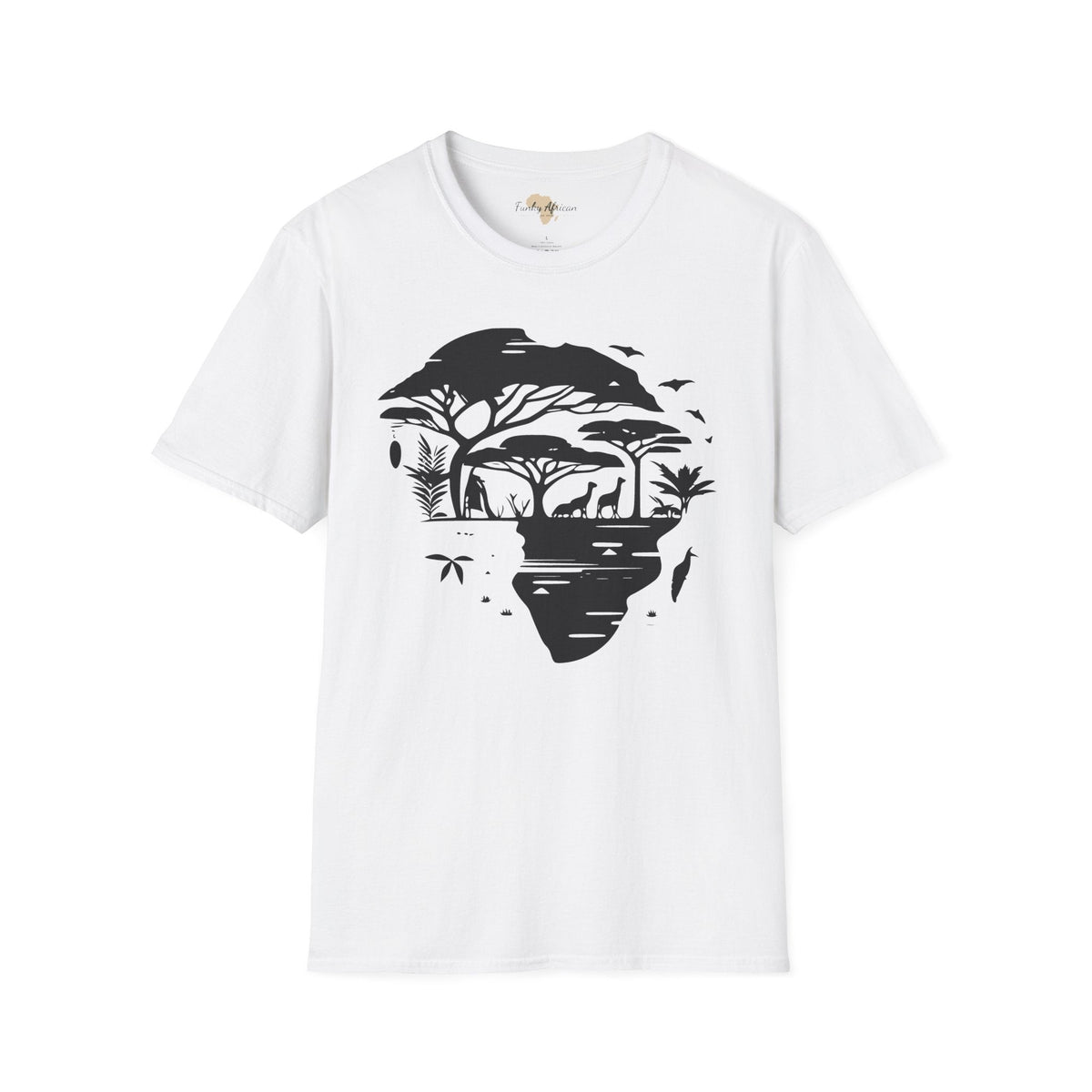 African map graffiti unisex softstyle tee Funky African