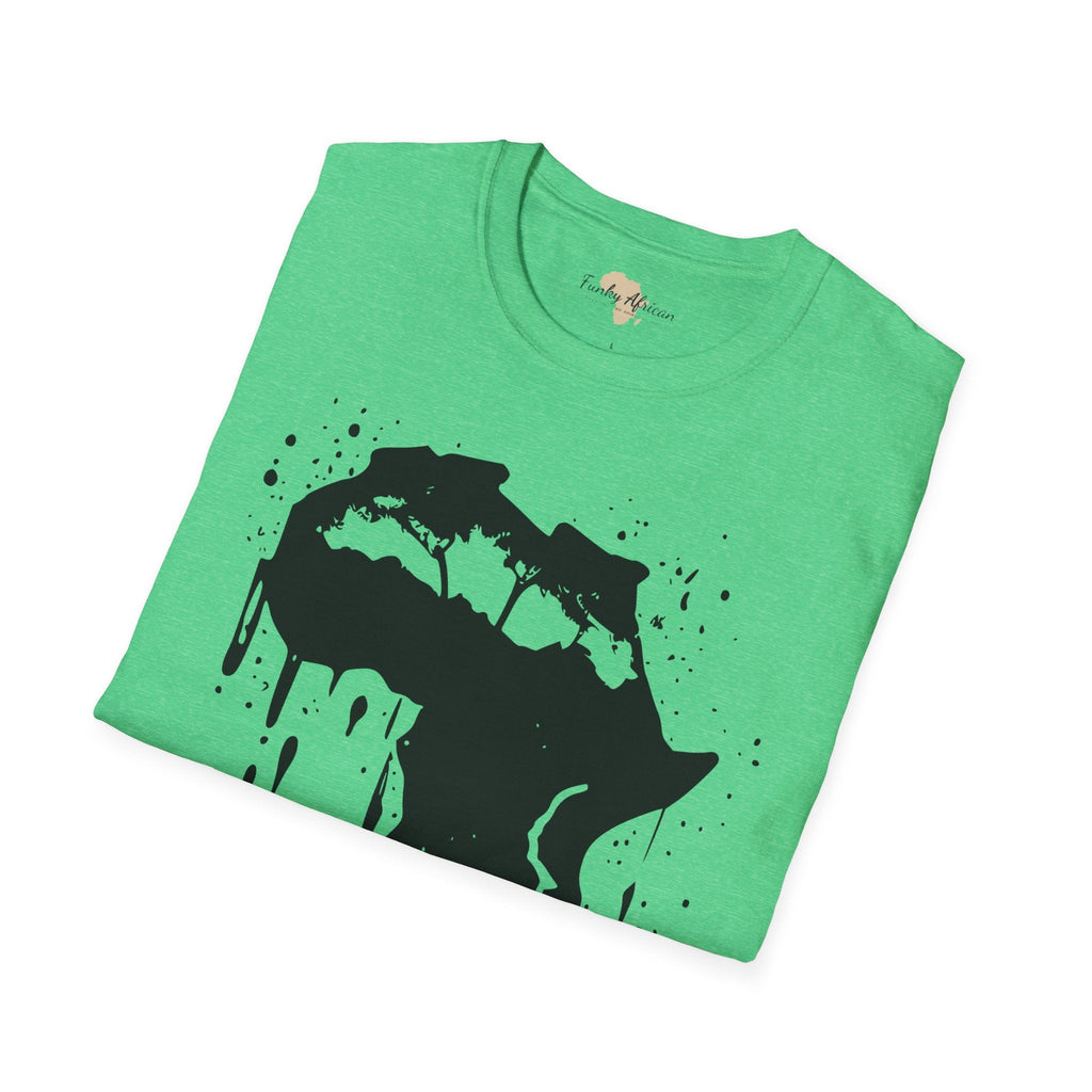 African map graffiti unisex softstyle tee Funky African