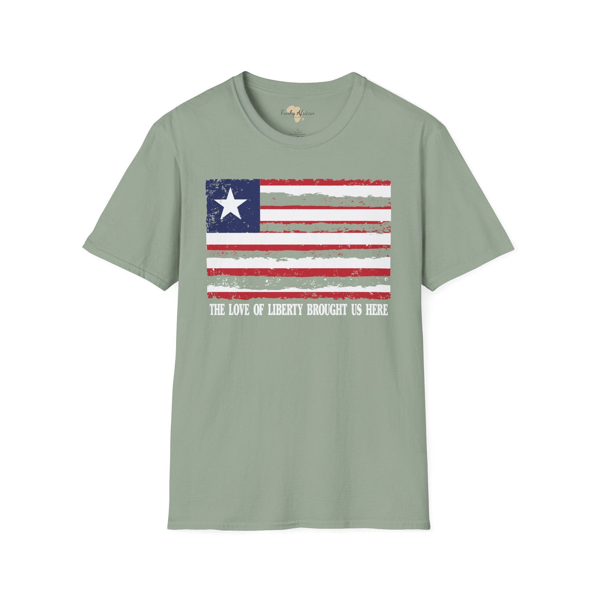 Liberia strip unisex softstyle tee Funky African