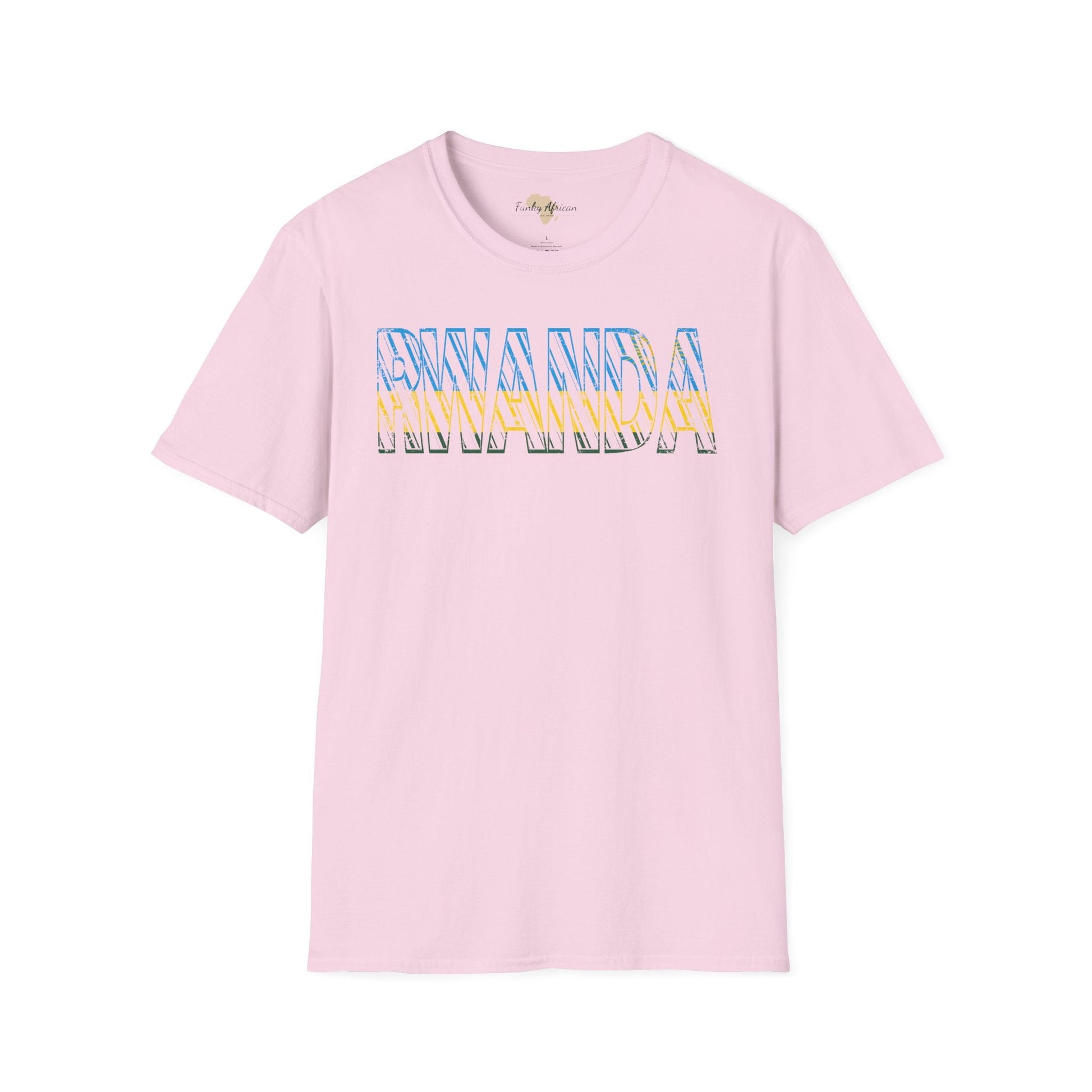 Rwanda text unisex softstyle tee Funky African