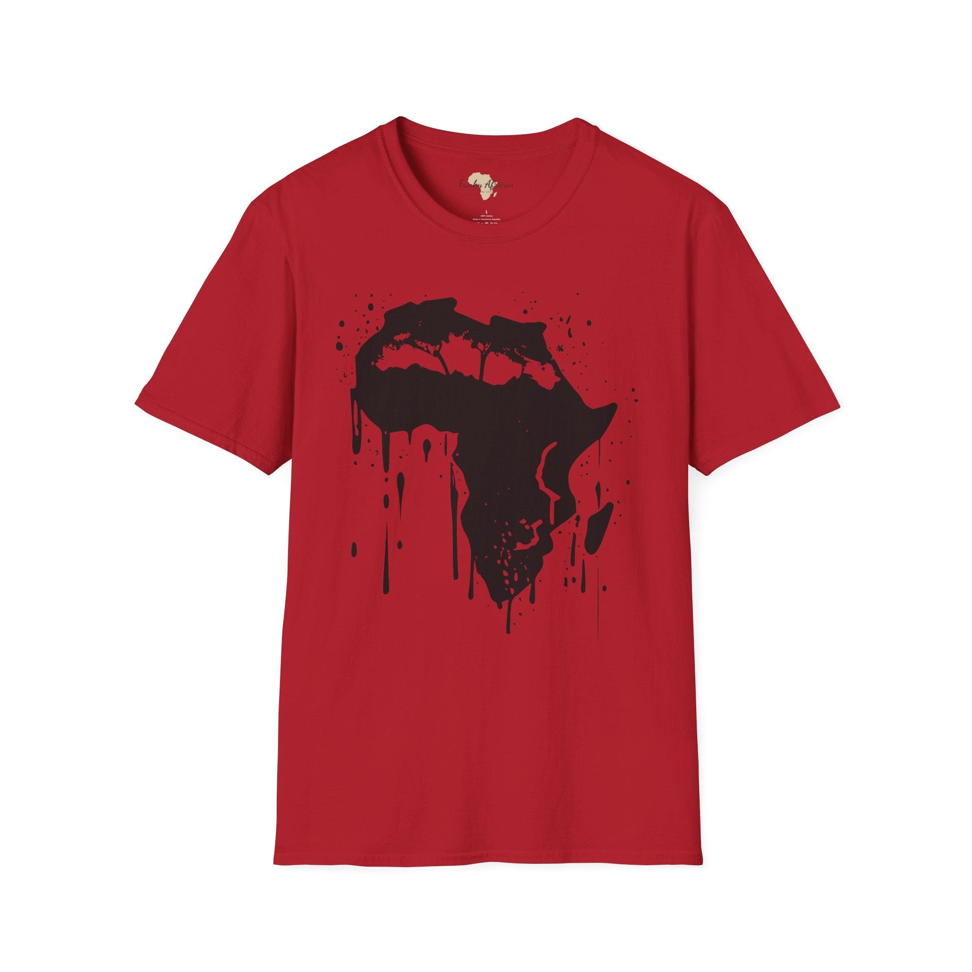 African map graffiti unisex softstyle tee Funky African