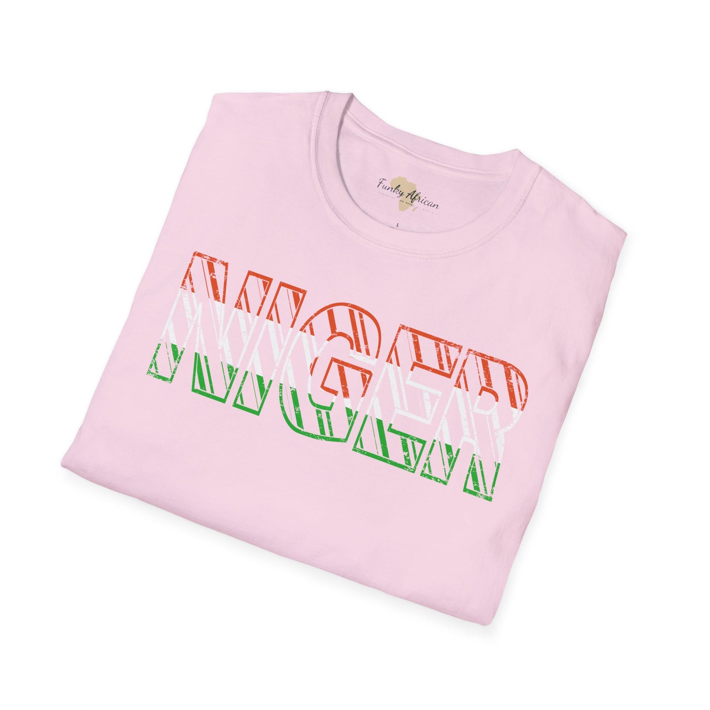 Nigerien text unisex softstyle tee