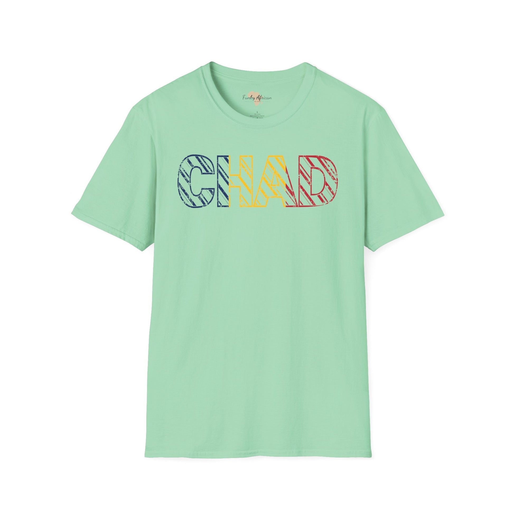 Chad text unisex softstyle tee Funky African