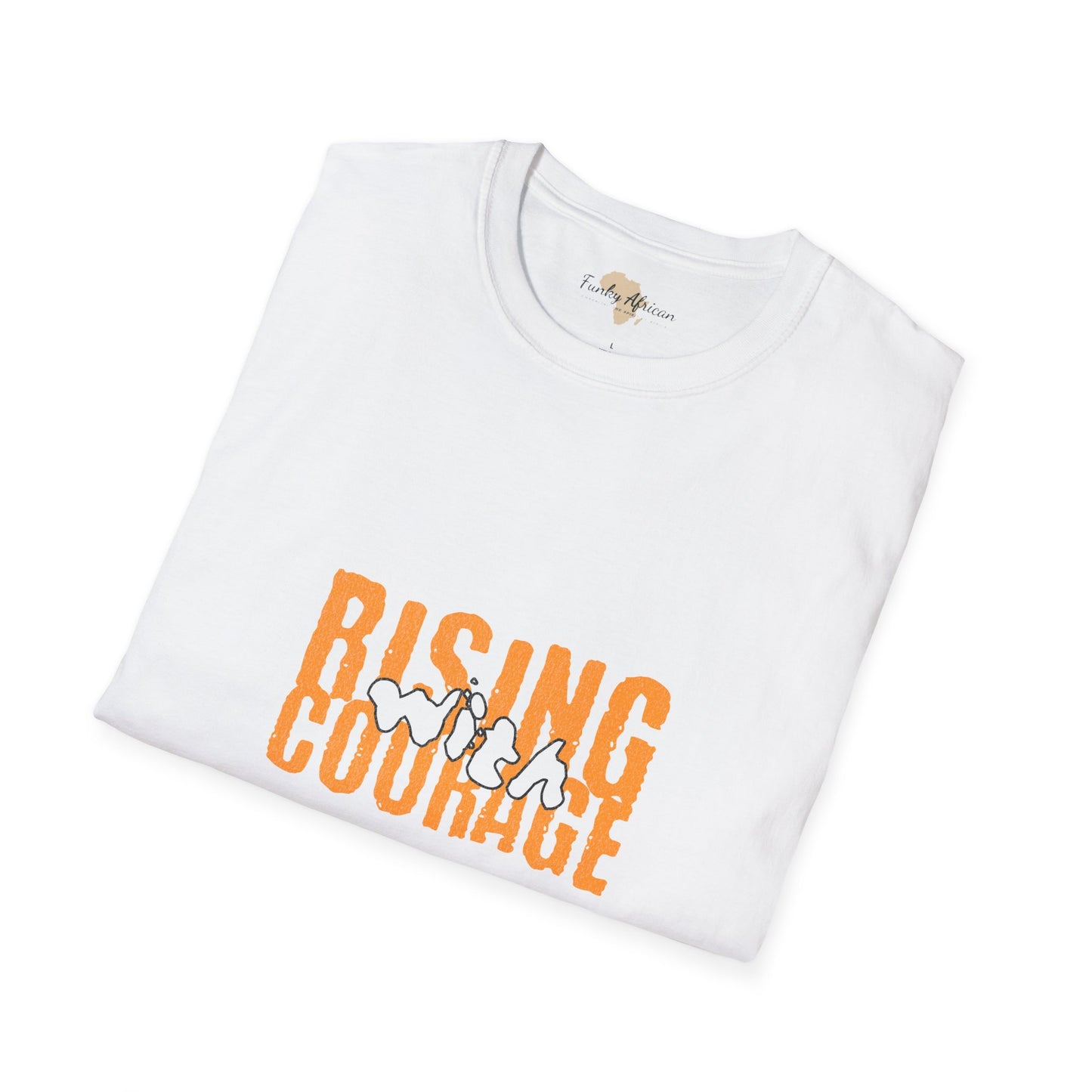 Rising with courage unisex softstyle tee