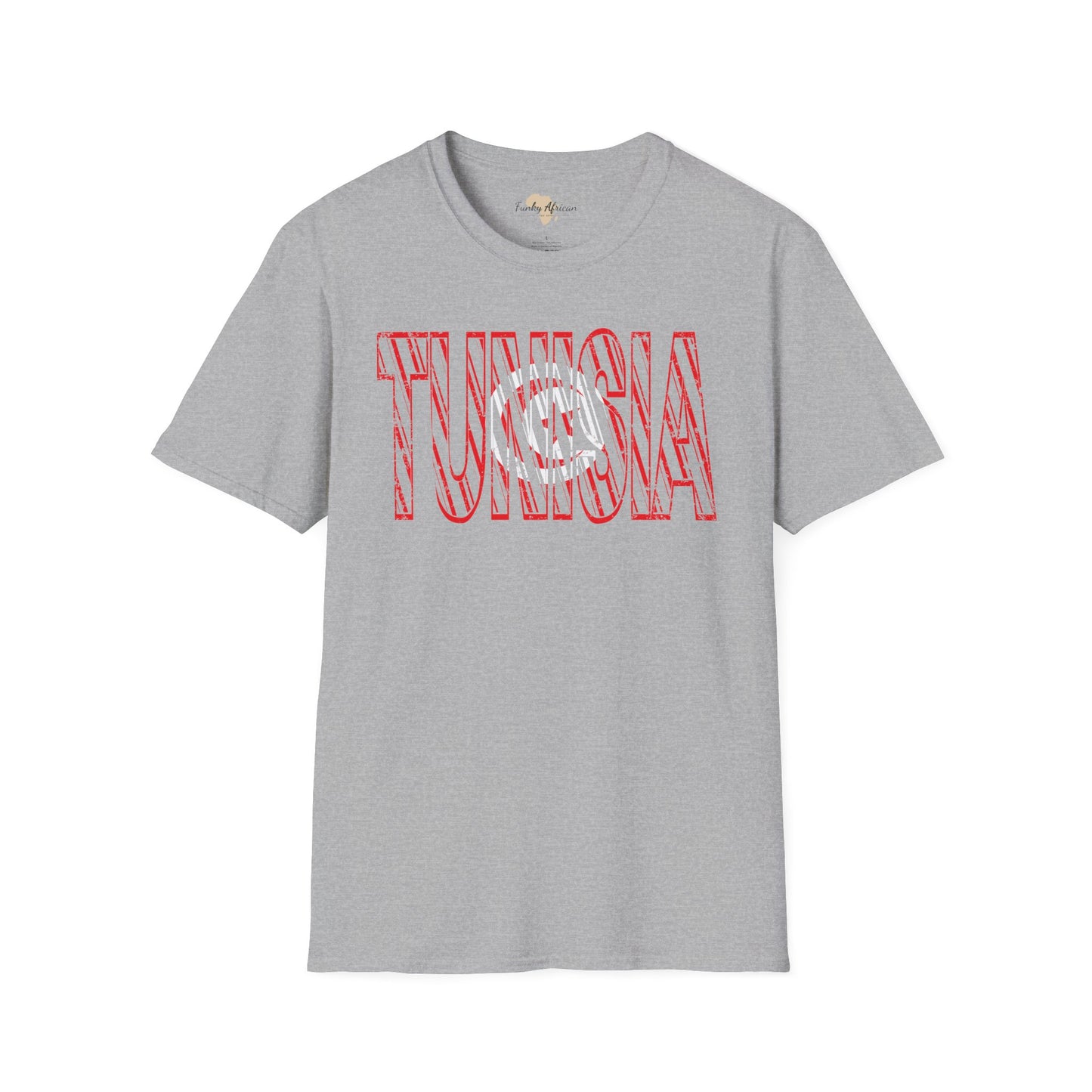 Tunisia text unisex softstyle tee