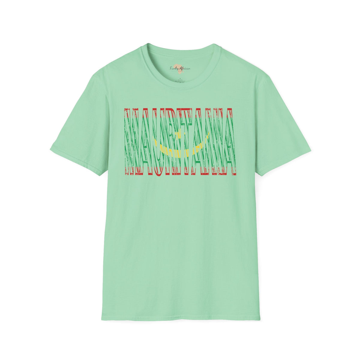 Mauritania text unisex softstyle tee Funky African