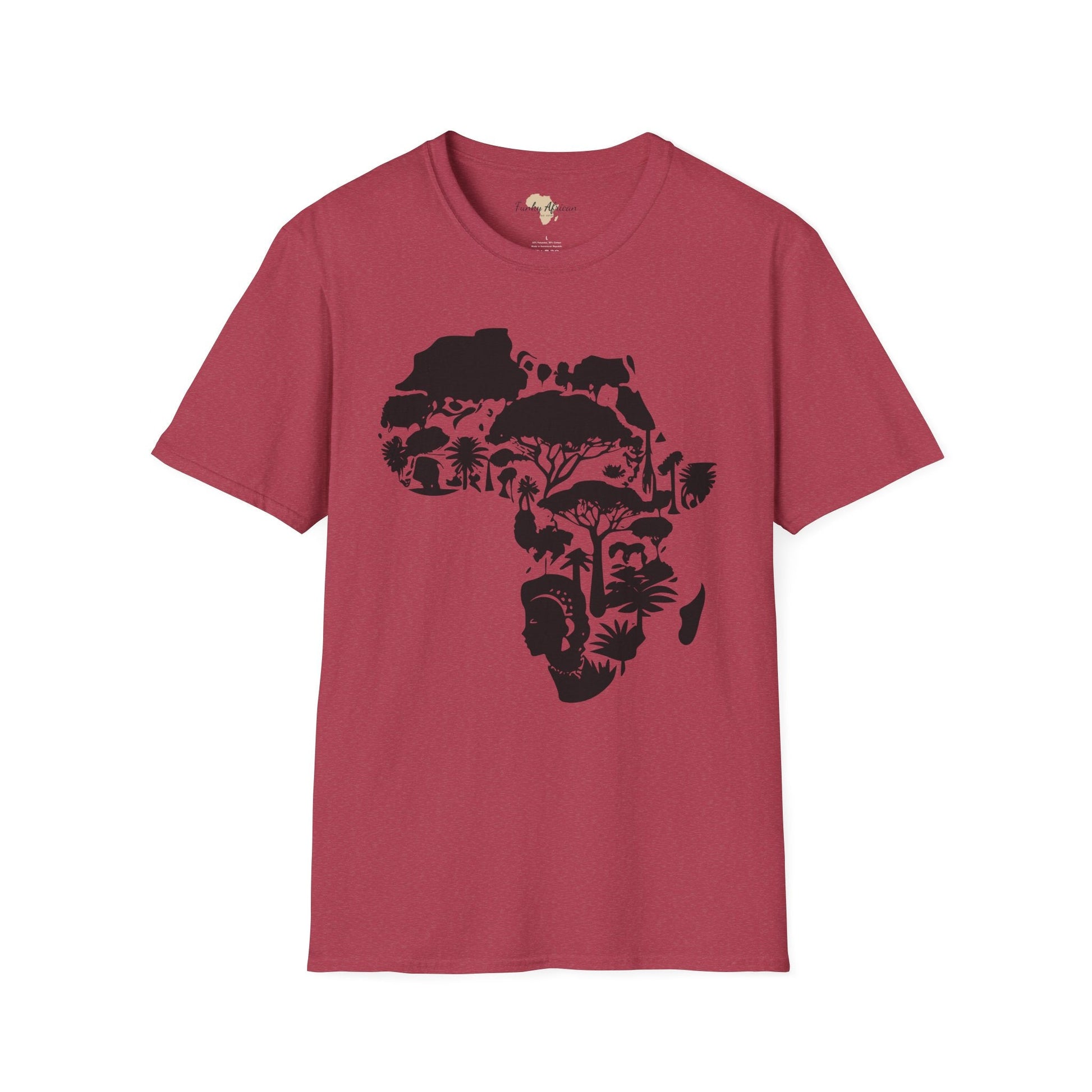 African map unisex softstyle tee Funky African