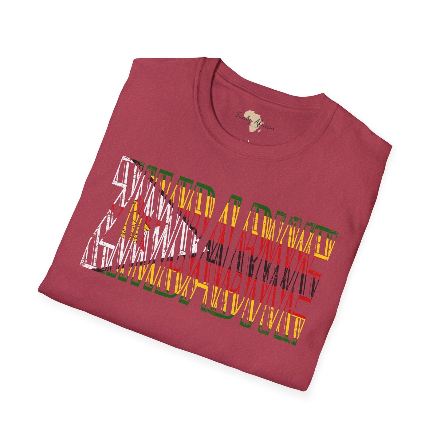 Zimbabwe text unisex softstyle tee