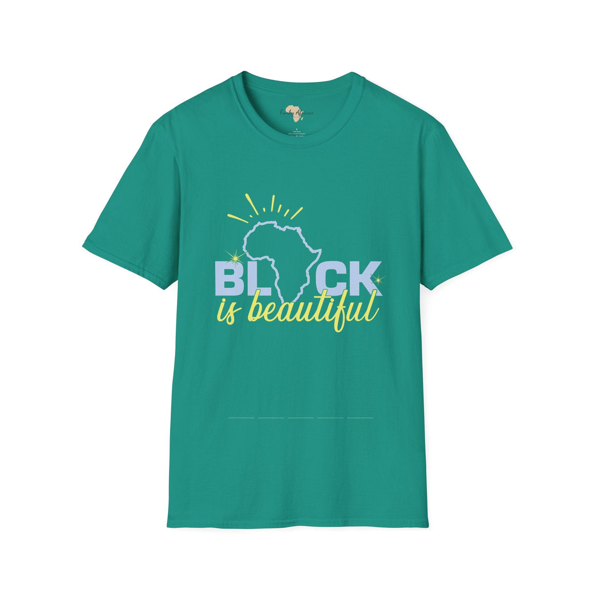 Black is beautiful unisex softstyle tee Funky African
