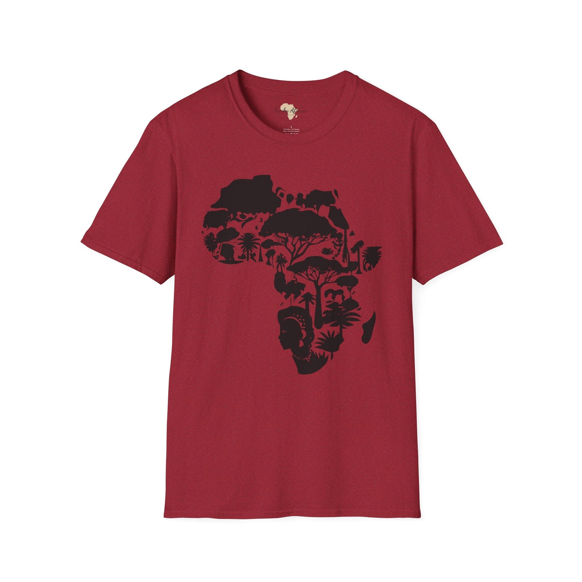 African map unisex softstyle tee Funky African