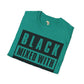 Black mixed with black unisex softstyle tee Funky African