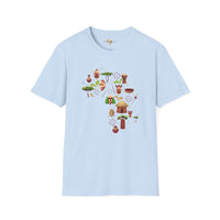 African map unisex softstyle tee Funky African