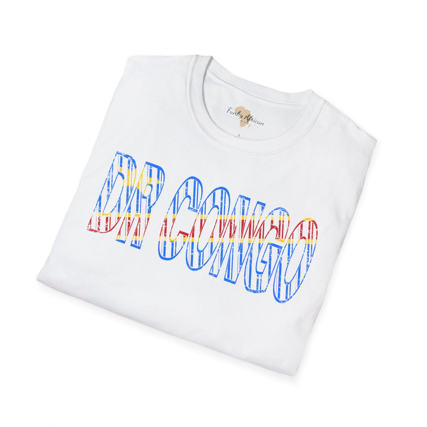 DR Congo text unisex softstyle tee