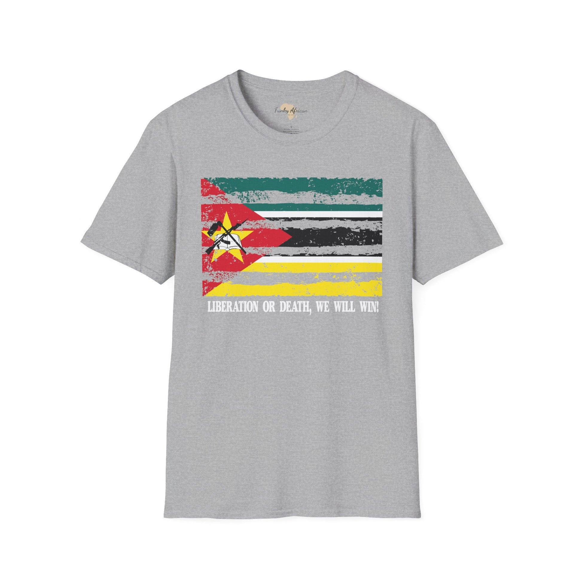 Mozambique strip unisex softstyle tee Funky African