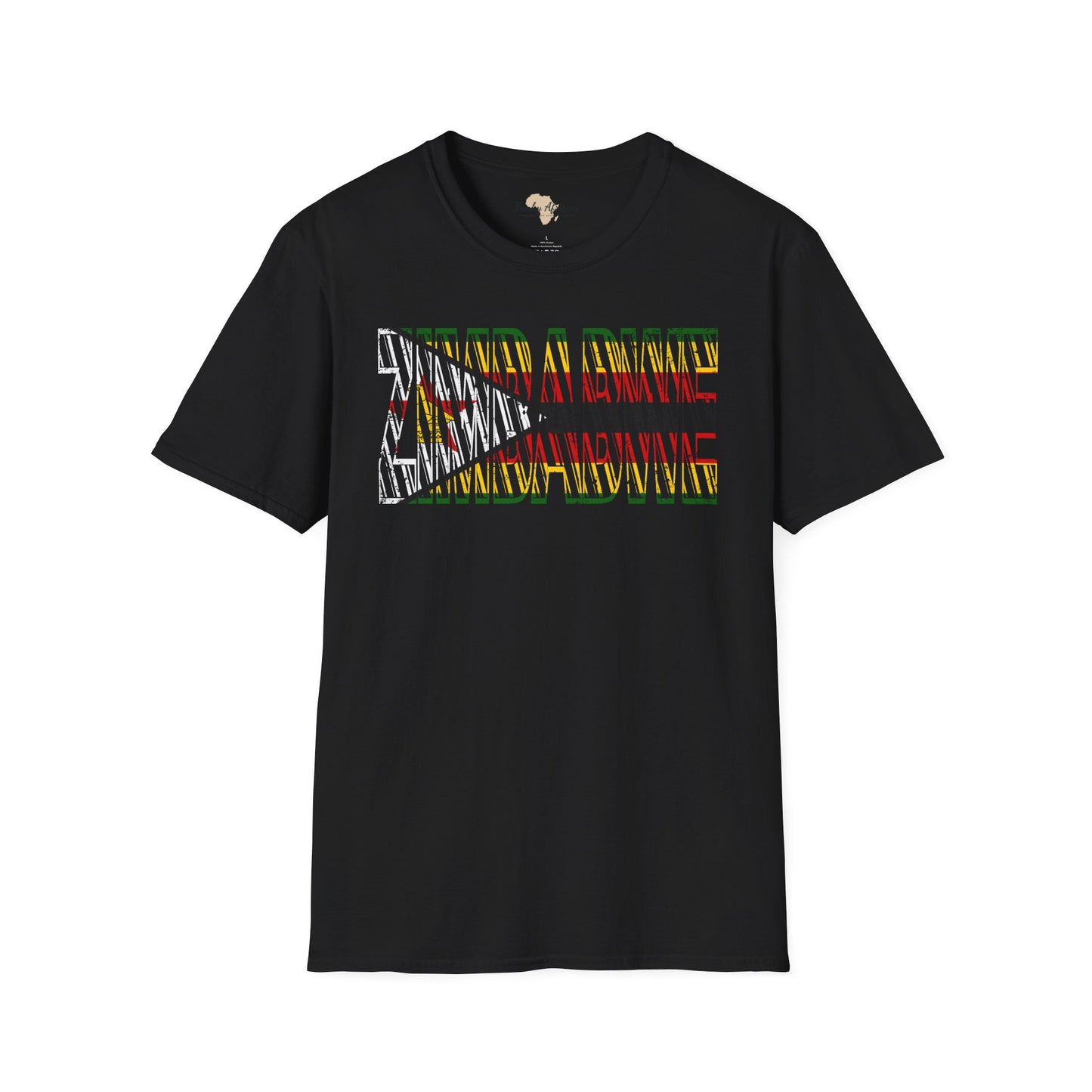 Zimbabwe text unisex softstyle tee