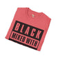 Black mixed with black unisex softstyle tee Funky African