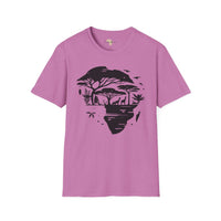 African map graffiti unisex softstyle tee Funky African