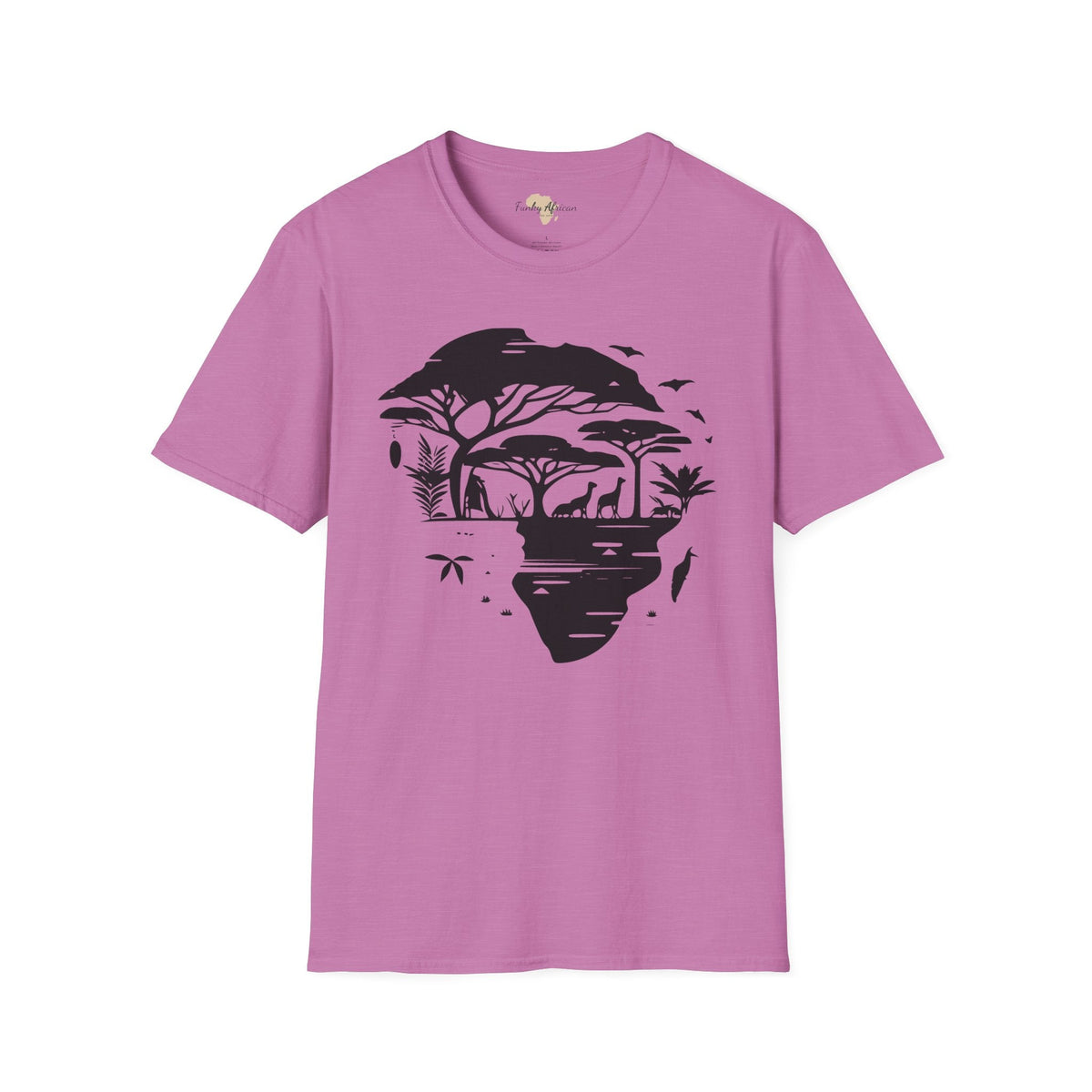 African map graffiti unisex softstyle tee Funky African