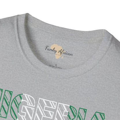 Nigeria text unisex softstyle tee