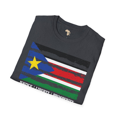 South Sudan strip unisex softstyle tee