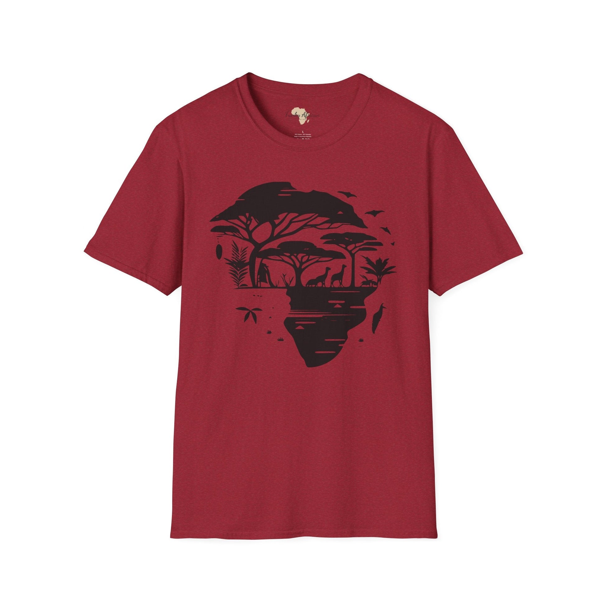 African map graffiti unisex softstyle tee Funky African