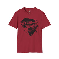 African map graffiti unisex softstyle tee Funky African