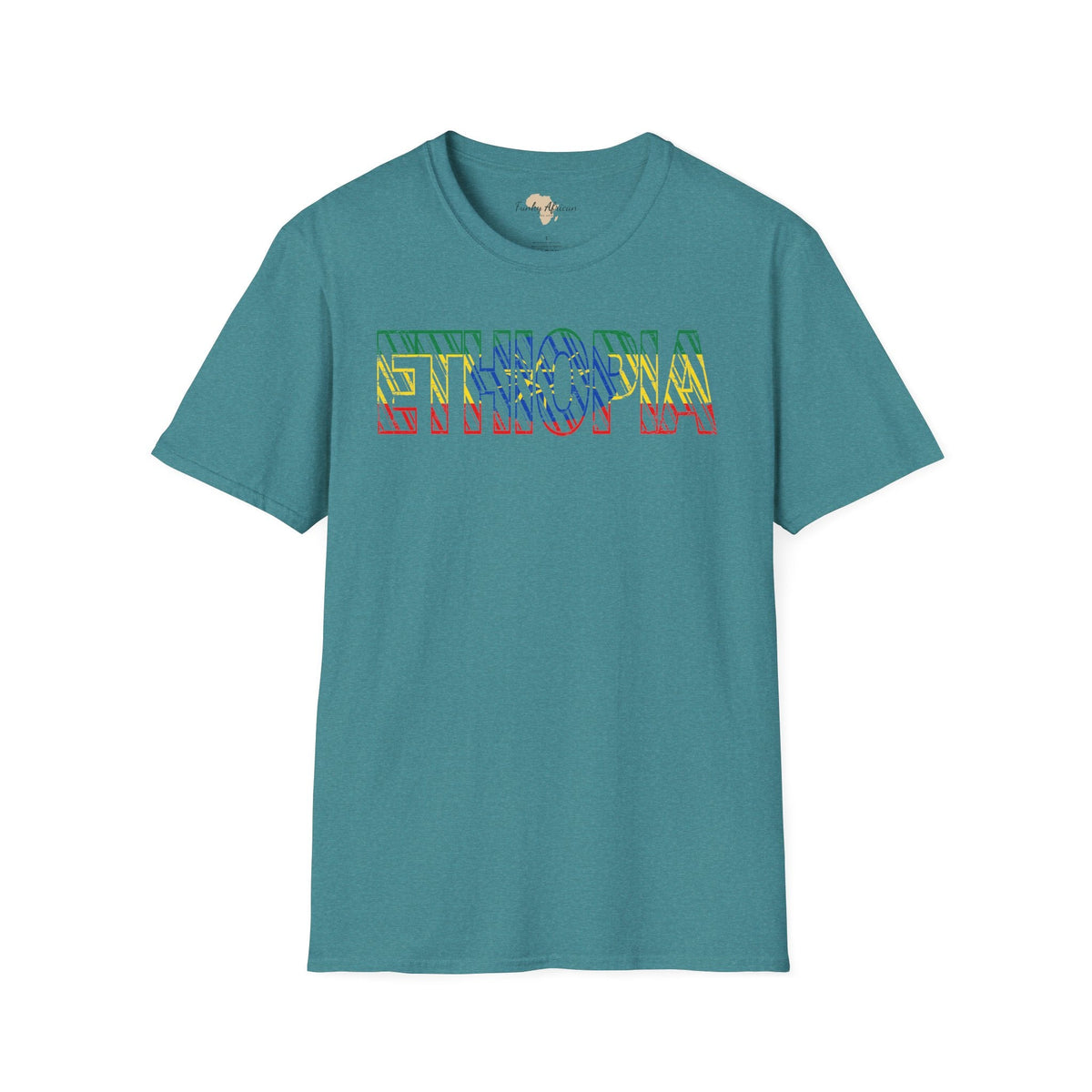 Ethiopia text unisex softstyle tee Funky African