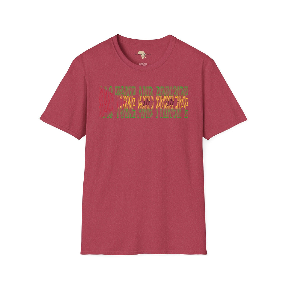 São Tomé and Príncipe text unisex softstyle tee Funky African